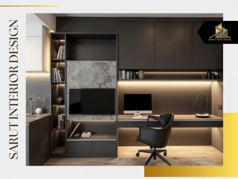 รับออกแบบตกแต่งห้องทำงานภายในบ้านและคอนโด